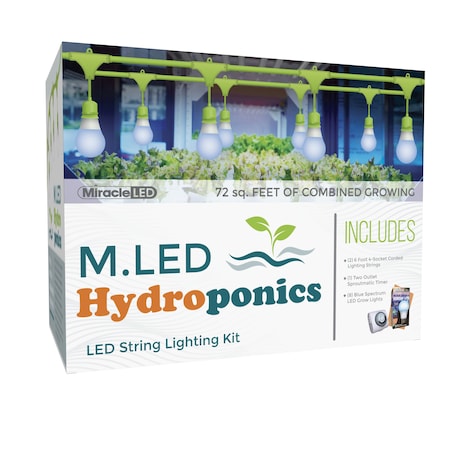 Miracle Led Hydroponics 4-Socket LED Blue Spectrum Grow Kit, 2PK 603784